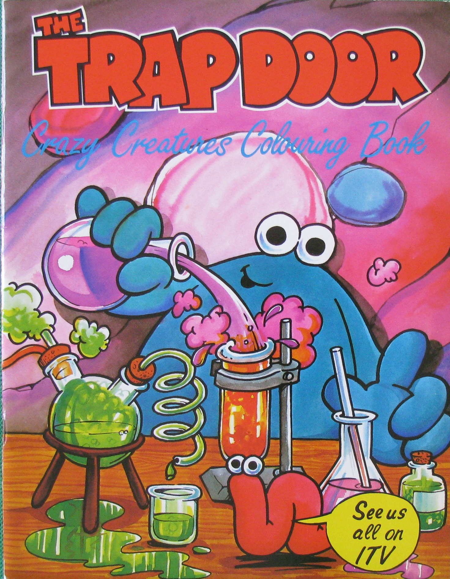 trap door crazy creatures colouring book