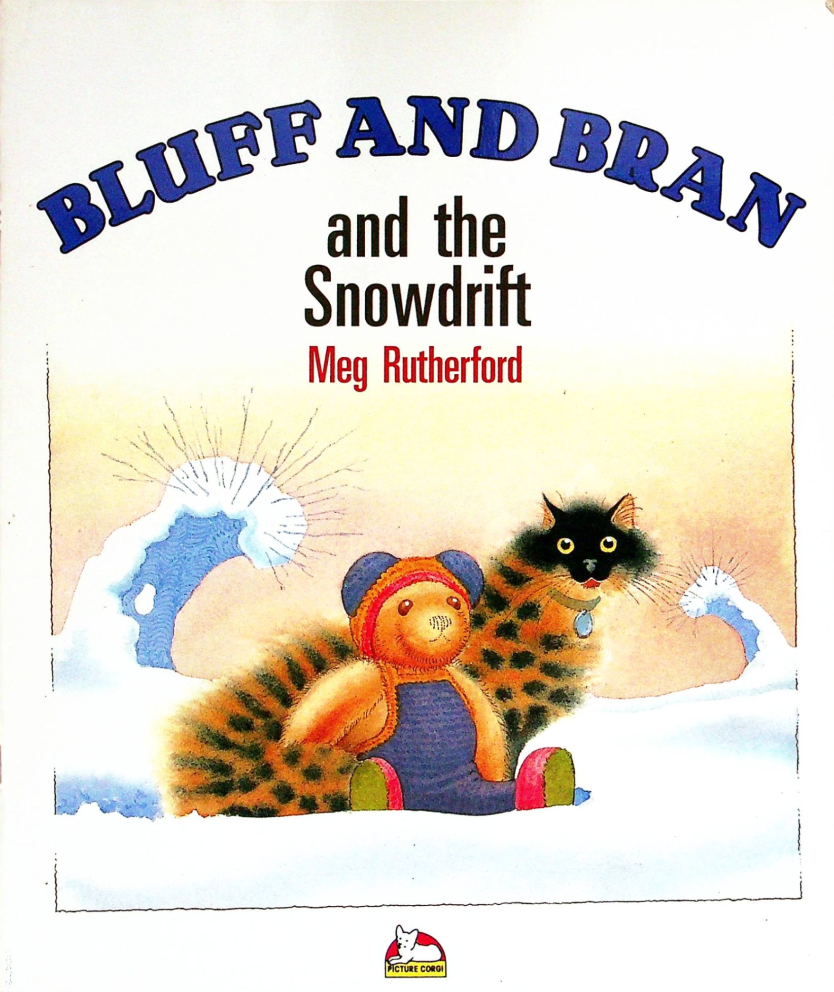 bluff and bran and the snowdrift (picture corgi)