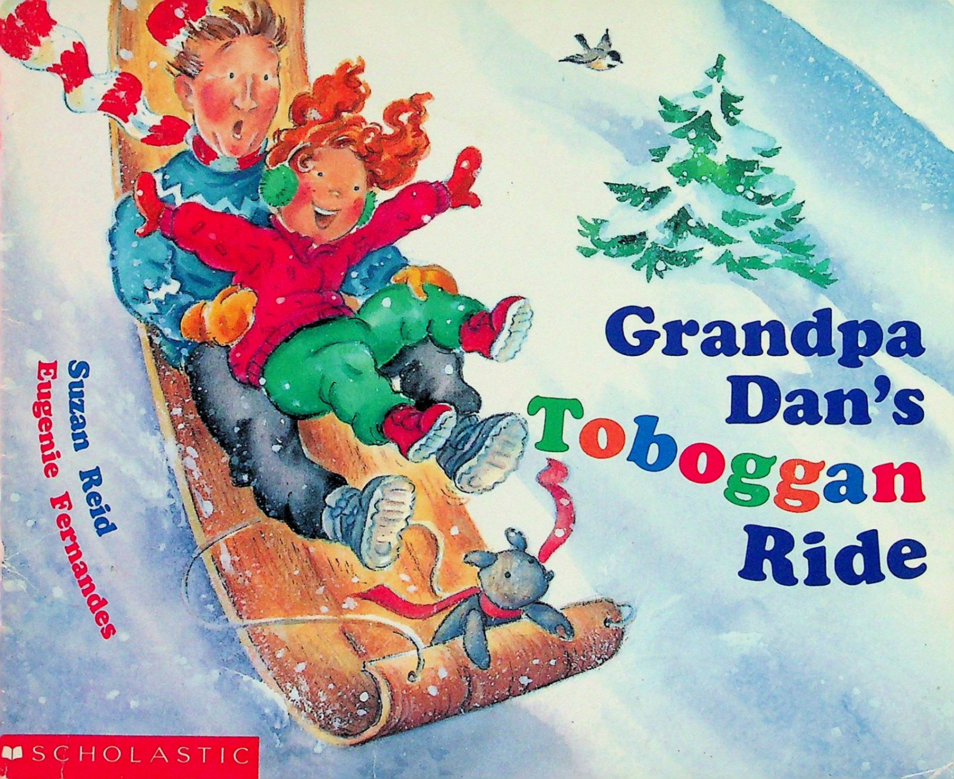 插画 ( r ) grandpa dan"s toboggan ride  (机器翻译:爷爷丹滑雪橇)