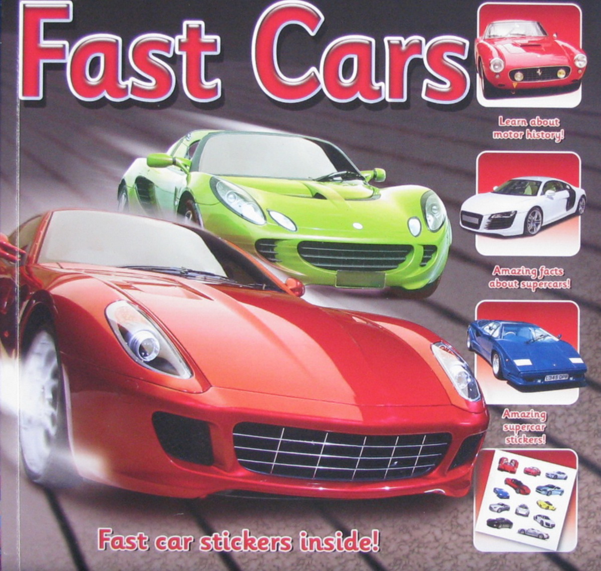 fast cars sticker reference books