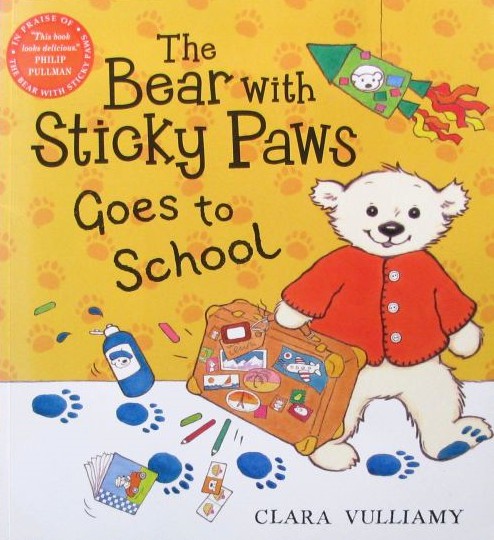 the bear with sticky paws goes to school