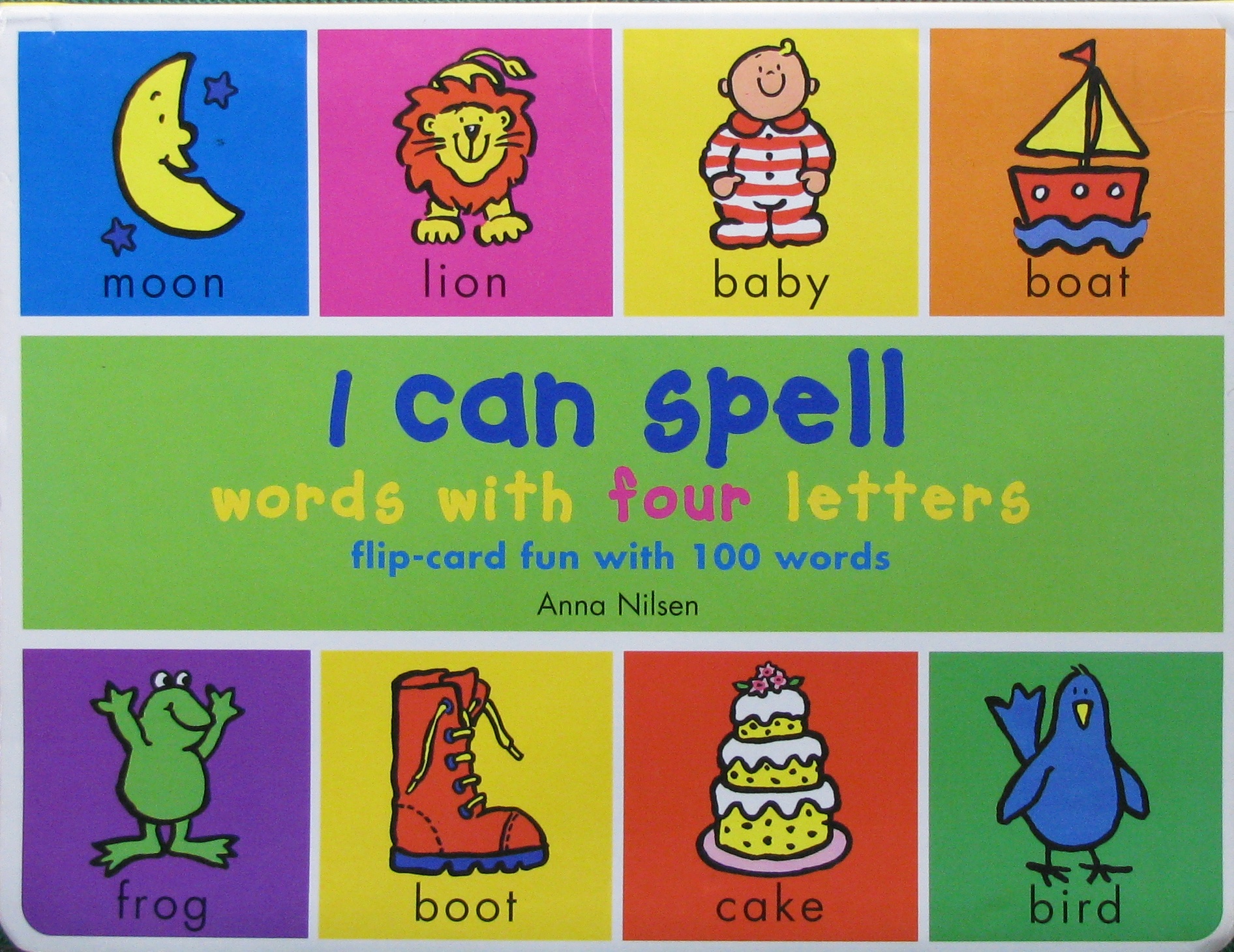 i can spell words with four letters flip card fun