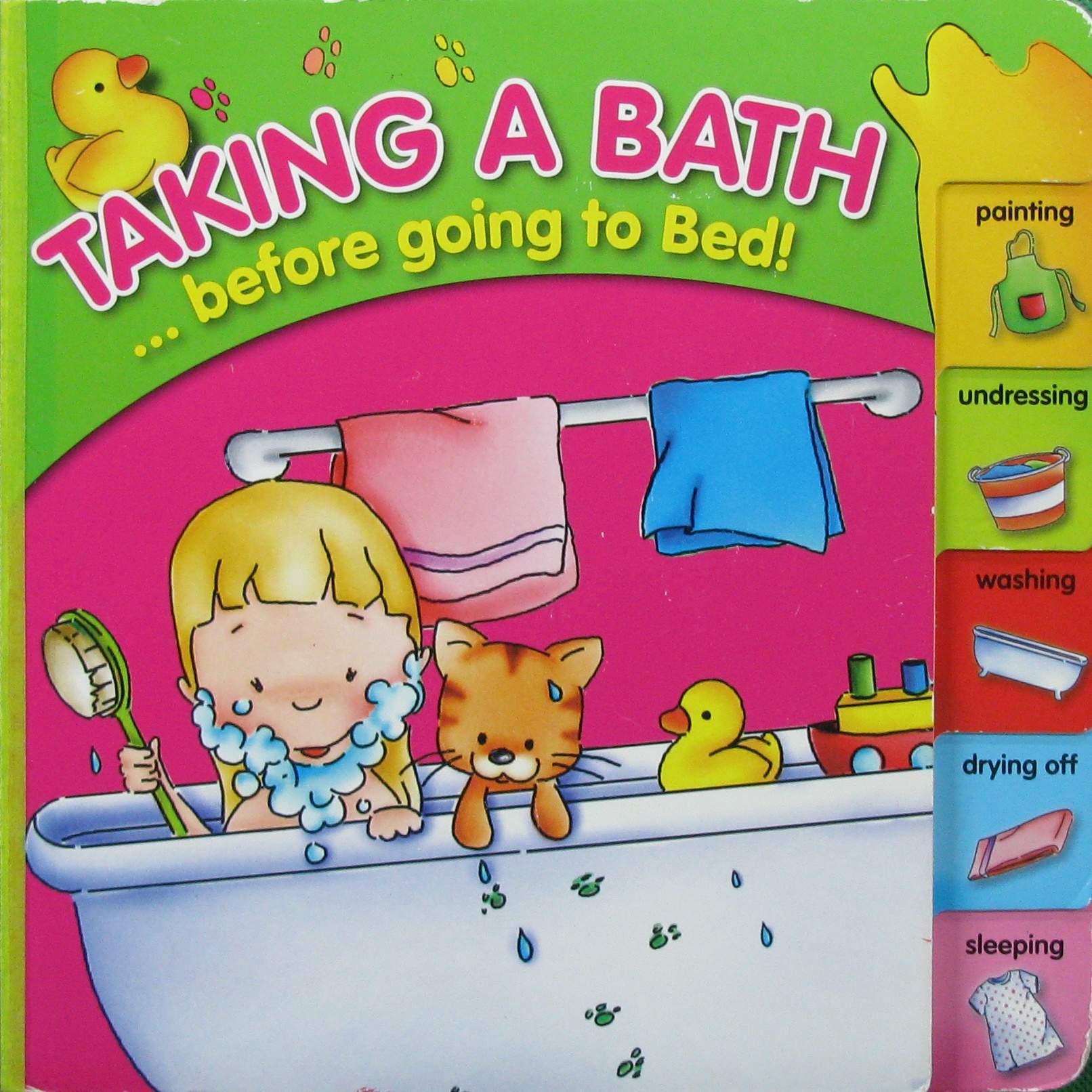 taking a bath before going to bed