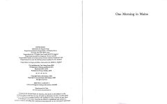 One Morning in Maine