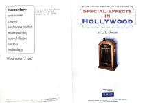SPECIAL EFFECTS IN HOLLYWOOD
