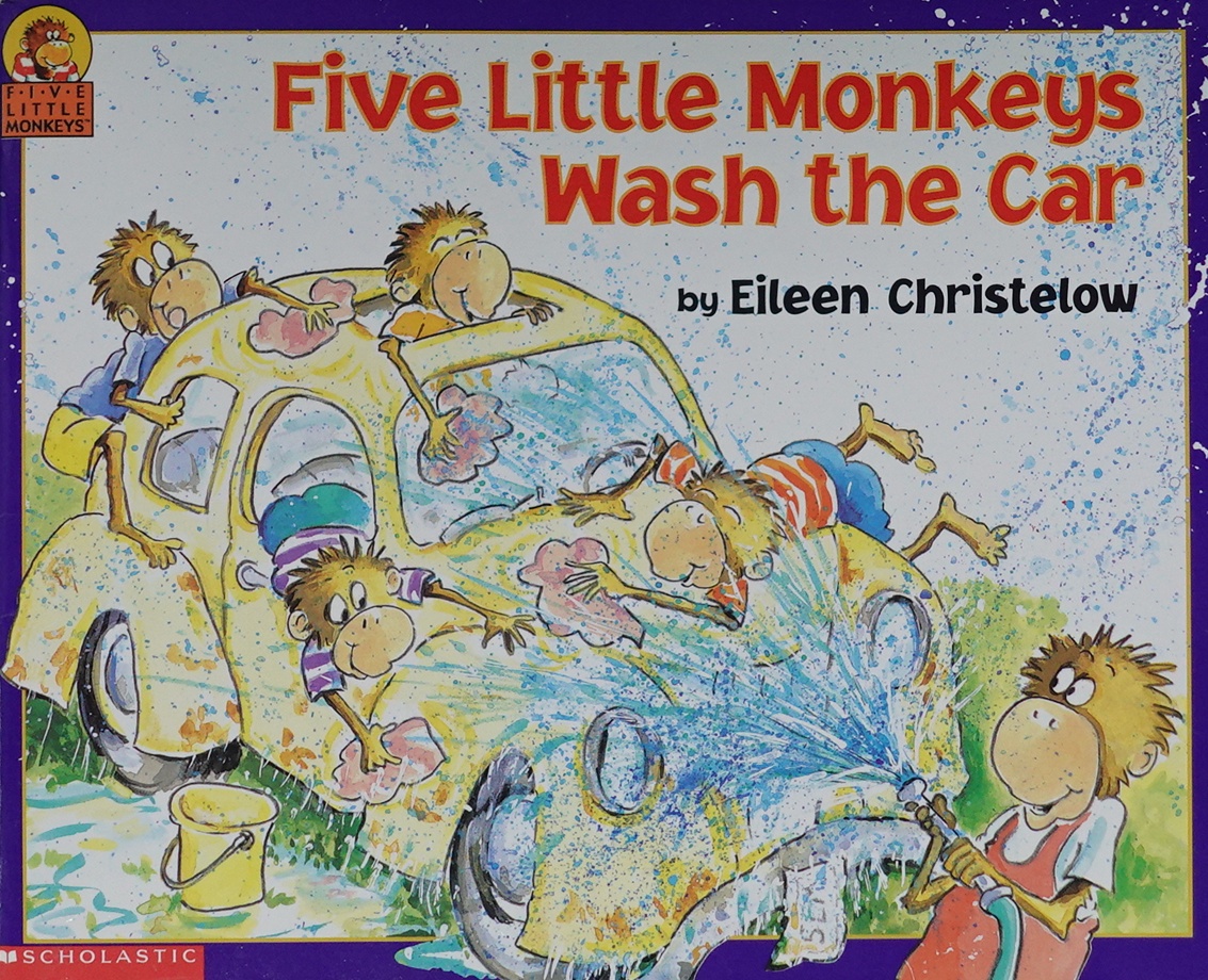 Five Little Monkeys Wash the Car_( C )_作者与插画_儿童图书_进口