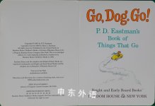 Go Dog. Go!: P.D. Eastmans Book of Things That Go
