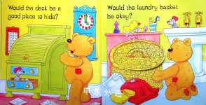Scruffy Teddy plays hide and seek
