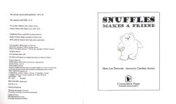 Snuffles Makes a Friend Gund Childrens Library