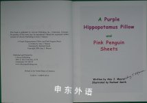 A Purple Hippopotamus Pillow and Pink Penguin Sheets