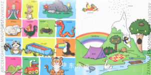 abc learning words with pretty picturee and funny fiaps